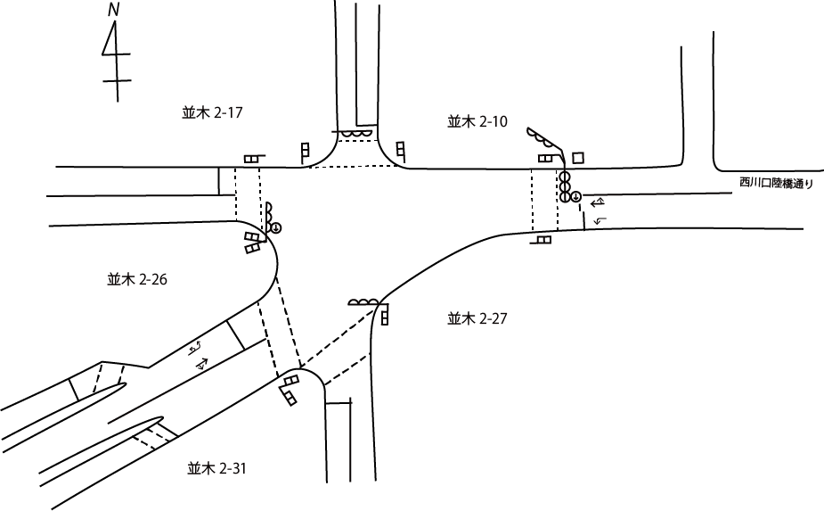 交差点略図