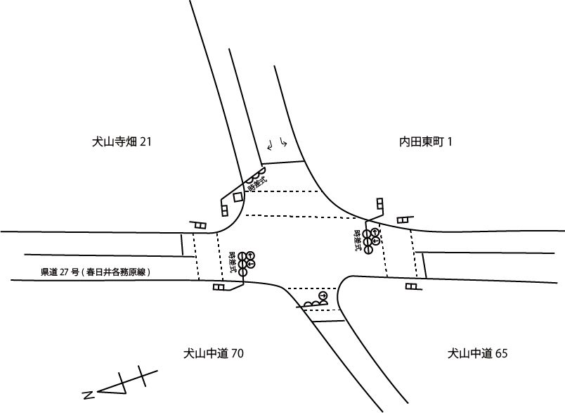 交差点略図