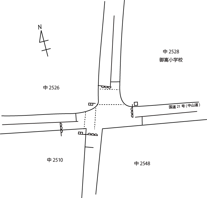 交差点略図