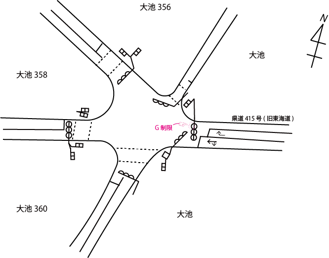 交差点略図