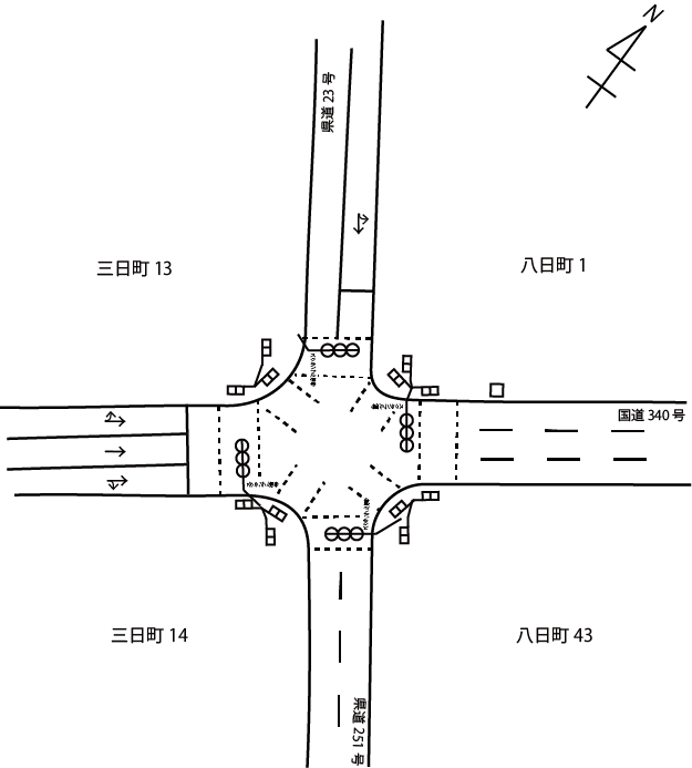 交差点略図