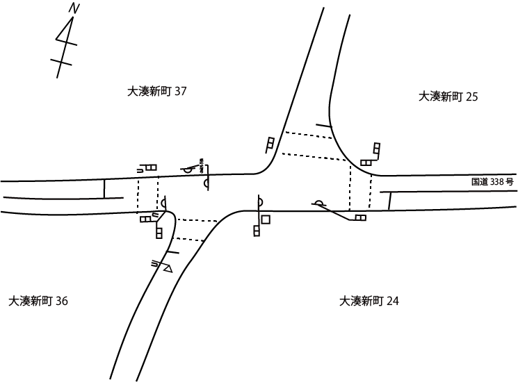 交差点略図