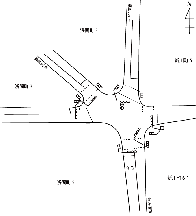 交差点略図