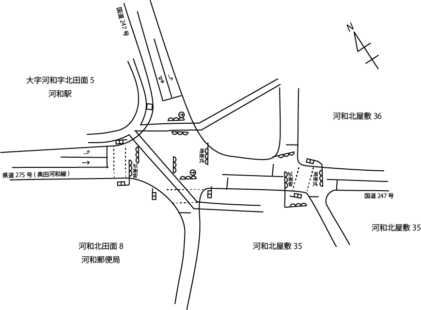 交差点略図